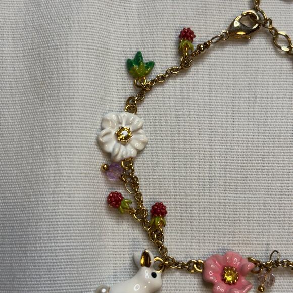 Les Nereides Enchanted Encounters Rabbit Charms Bracelet - Picture 7 of 12